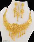 Gilded Radiance: Elevate Your Ethnic Look with the New Trendy Golden Jewellery Set